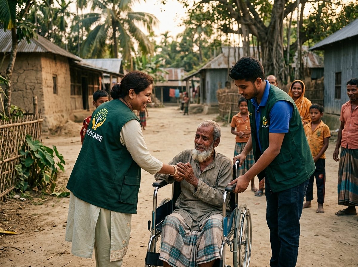 প্রতিবন্ধীদের হুইলচেয়ার প্রদান